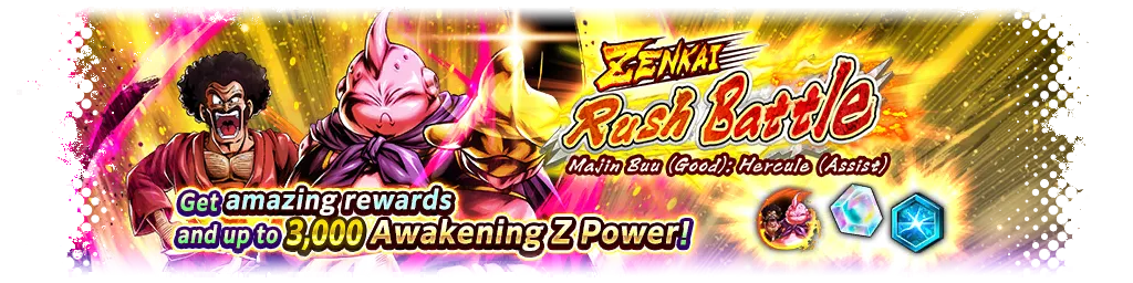 ZENKAI ラッシュバトル - 魔人ブウ：善(アシスト：ミスター・サタン)  -